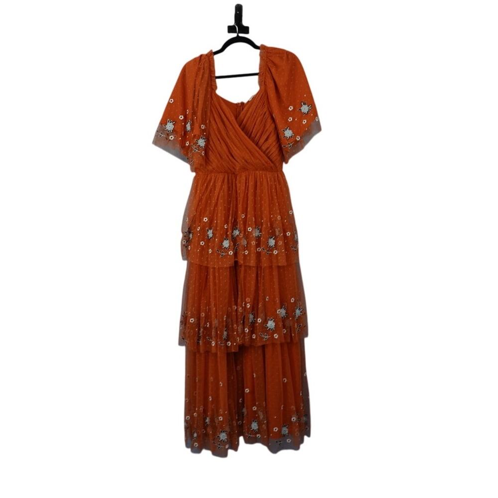 Ivy City Co Orange Tea Dress Mabel Dress Size Medium